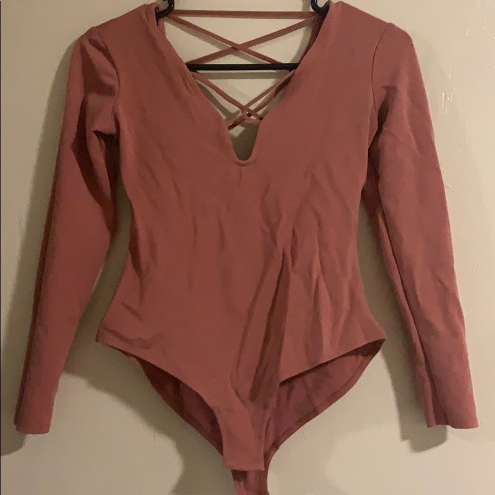 pink body suite